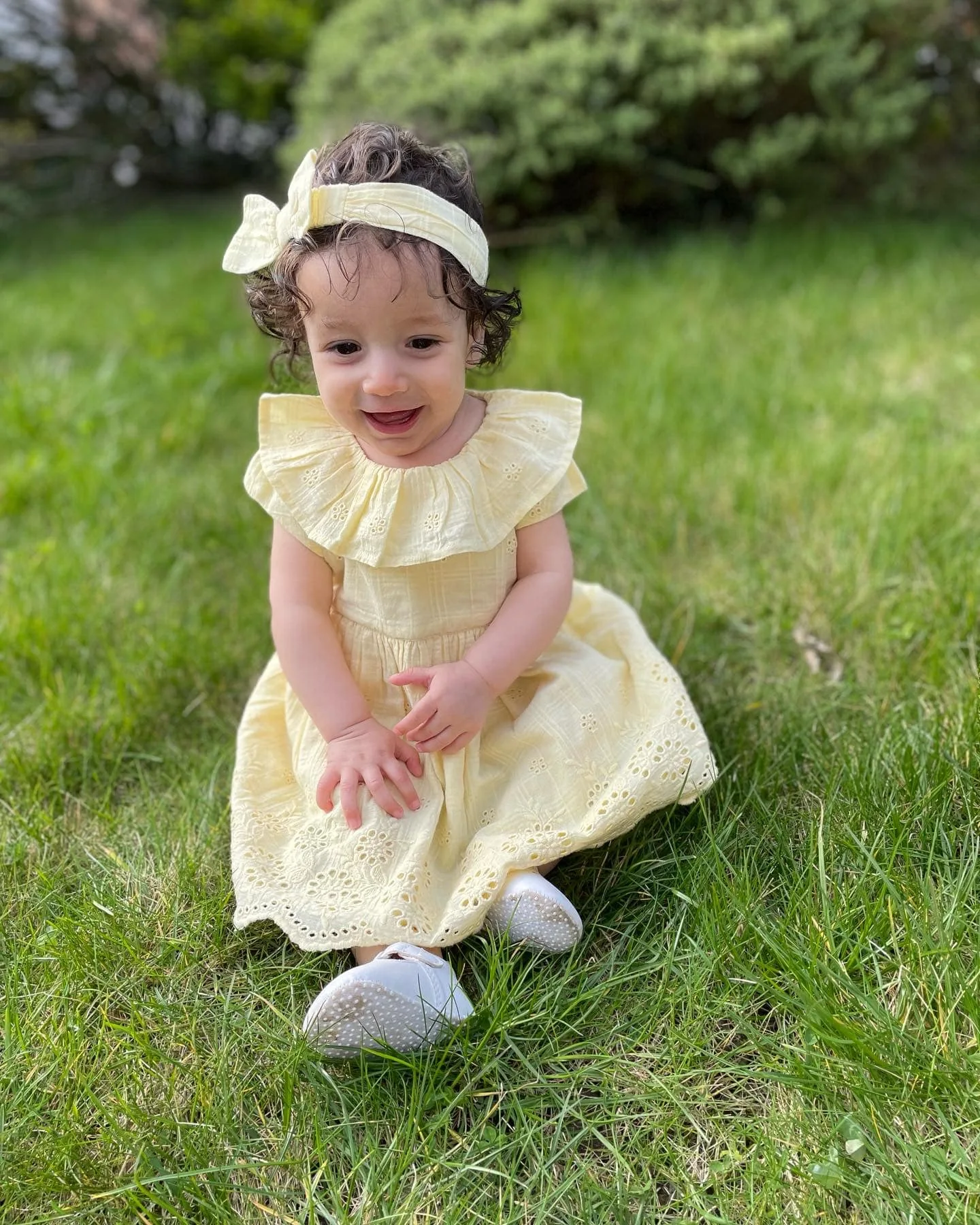 A young Riverside child enjoying the garden